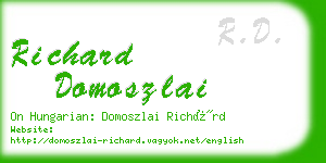 richard domoszlai business card